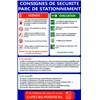 Lot de 50 consignes de sécurité "PARC DE STATIONNEMENT"