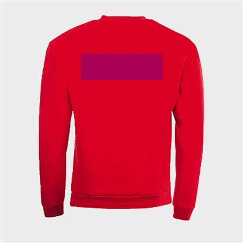 5 sweatshirts personnalisés rouges - Taille S - Flocage dos