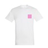 5 Tee-Shirts personnalisés blancs - Taille S - Flocage cœur