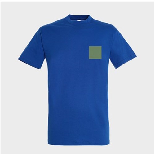 5 Tee-Shirts personnalisés bleu royal - Taille S - Cœur et dos