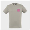 5 Tee-Shirts personnalisés gris- Taille S - Flocage cœur