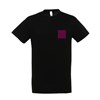 5 Tee-Shirts personnalisés noirs - Taille S - Flocage cœur