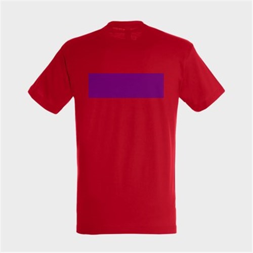5 Tee-Shirts personnalisés rouges - Taille S - Flocage Dos