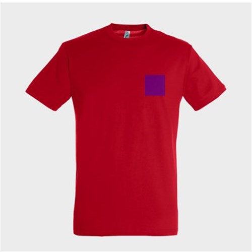 5 Tee-Shirts personnalisés rouges - Taille XL - Flocage cœur