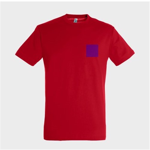 5 Tee-Shirts personnalisés rouges - Taille XXL - Flocage cœur
