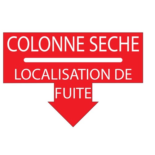 Adhésif "Localisation de fuite" pour Colonnes sèches 7 CM X 4,5 CM