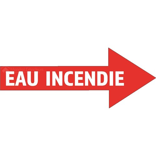 Lot de 10 adhésifs "Eau incendie"