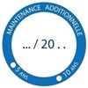 100 Étiquettes Maintenance Additionnelle - Diamètre 5 cm