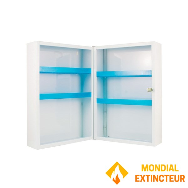 خزانة أدوية بيضاء فارغة ذات سعة كبيرة