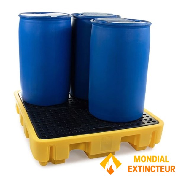 حاوية احتجاز ل 4 براميل - ارتفاع منخفض