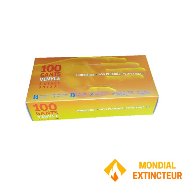 100 قفاز من الفينيل يمكن التخلص منها