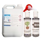 Kit personnalisé de solution hydroalcoolique pour restaurants - 5L