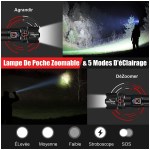 مصباح LED فائق القوة بقدرة 10,000 لومن قابل للشحن مقاوم للماء وقابل لإعادة الشحن