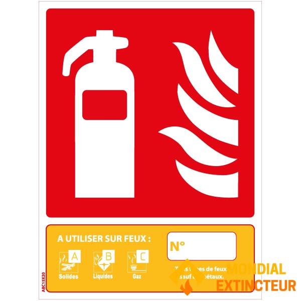 لوح مسحوق PVC 15 × 20 سم - فئة ABC