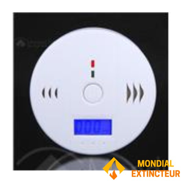 Pack détecteur de monoxyde affichage digital + fixation magnétique