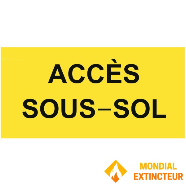 Adhésif Panneau accés sous sol – L.200 x H.100 mm