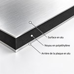 План за евакуация върху бял дибонд - стандартен формат А3