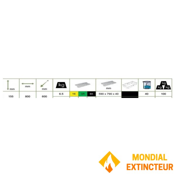 40-литрова тава за задържане