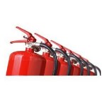 Кутия с 6 прахови пожарогасителя ABC по 1 кг, 2014 г