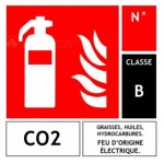 Extincteur CO2 capacité 2Kg NF & MED + support de fixation + Panneau signalétique