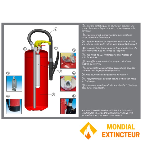 Extincteur Pression Auxiliaire 6 Kg poudre ABC ANAF - DESTOCKAGE 2024