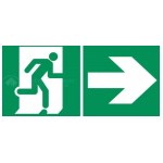 "PICTO FLÈCHE DROITE" твърд PVC панел - 300 X 150 mm