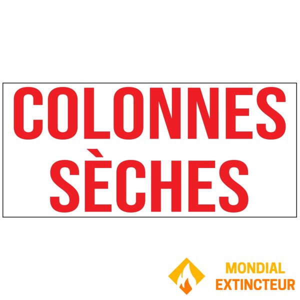 "COLONNES SÈCHES" en PVC rigide 200 X 80 mm FOND BLANC