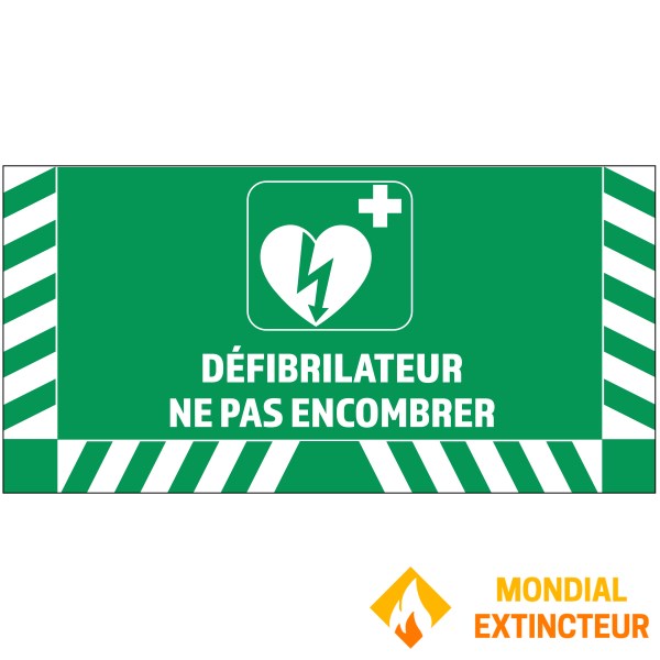 Defibrilátor s pozemním značením - š.800 x v.400 mm