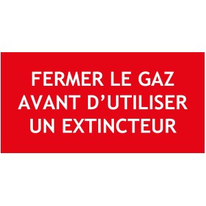 "PŘED POUŽITÍM UZAVŘETE PLYN"... v pevném PVC 200 X 100 mm