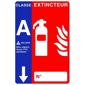 Panneau PVC eau avec flèche 10 x 15 cm - Classe A