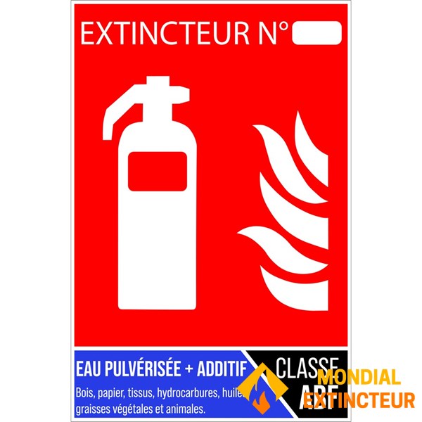 Panneau PVC eau pulvérisée additif 15 x 22.5 cm - Classe ABF