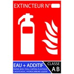 Panneau Sticker vinyle eau pulvérisée additif 10 x 15 cm - Classe AB