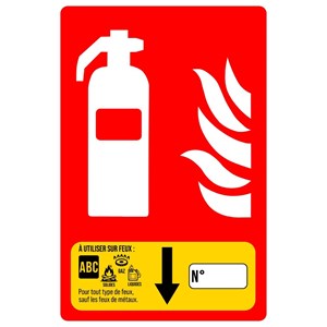 Panneau PVC poudre 10 x 15 cm - Classe ABC