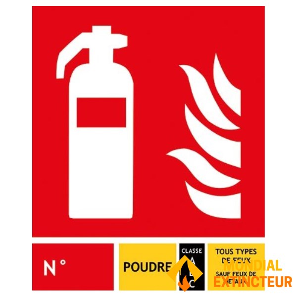 Práškový panel z PVC 20 x 24 cm - třída ABC