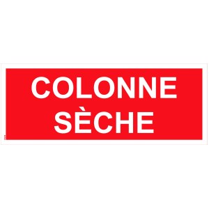 "Suchý sloupový" panel "- bílý text z" PVC - 200x80 mm