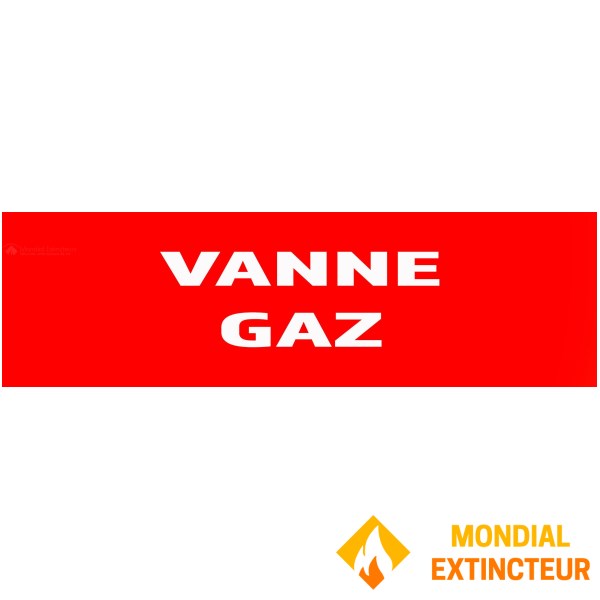 20 Panneaux "Vanne gaz" 200mm x 60mm