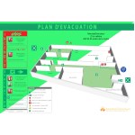 3D-fotoluminescerende PVC-drænplan - A3-format
