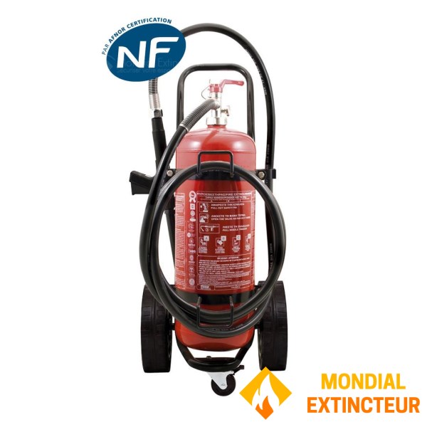 ABC-pulverslukker 50 kg - fransk standard - mærke Mobiak