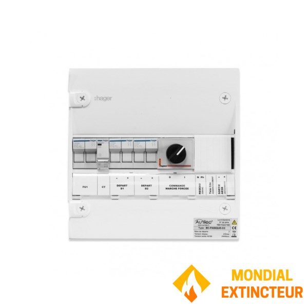 BC Panique 2 départs AC pour source centrales 230 VCA