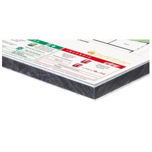 Evakueringsplan på hvid Dibond - standard A3-format