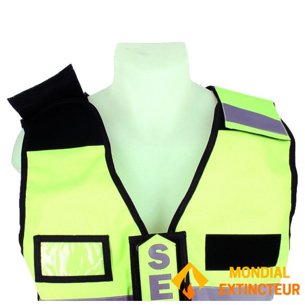 Fluorescerende gul vest med høj synlighed