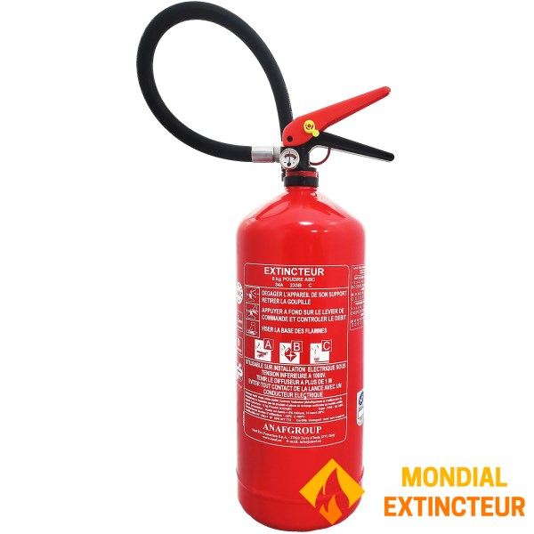 Extincteur 6 KG poudre ABC NF&MED Antirouille