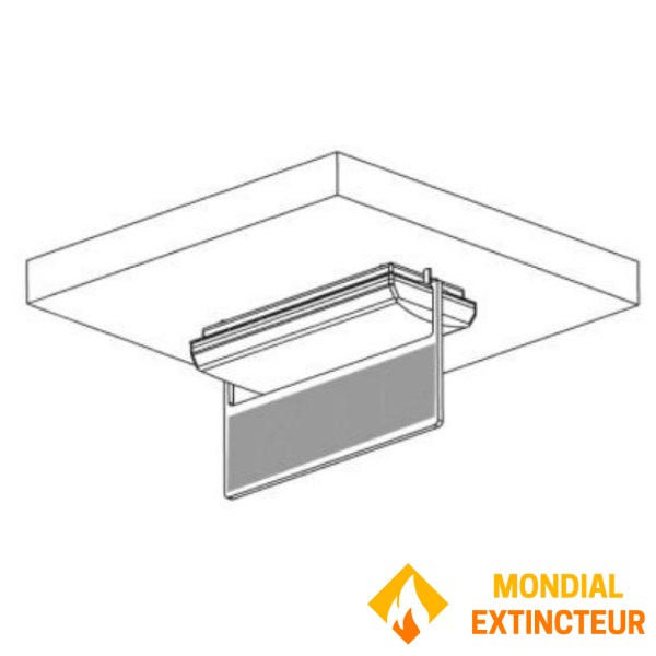 Loftsmonteret etiketholder