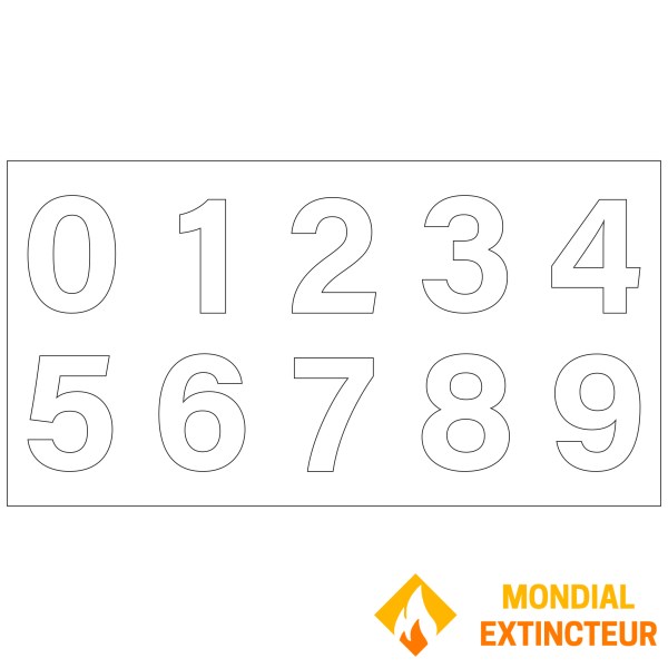 Numre til brandhaner - 0 til 9