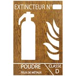 PVC-plade i trælook, 10 x 15 cm – Klasse D-pulver
