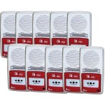 Pakke med 10 type 4 alarmer med blinkende lys