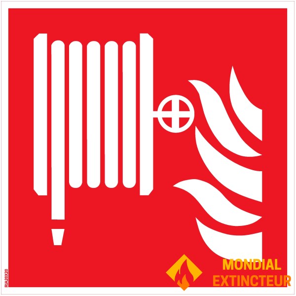 Panel til brandslukker - PVC - 15 X 15 cm