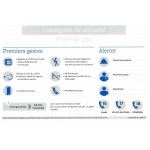 Sikkerhedsinstruktioner for "gaslækage" - A4-format