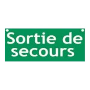 Stort stift PVC-panel "EMERGENCY EXIT" 600 X 300 mm