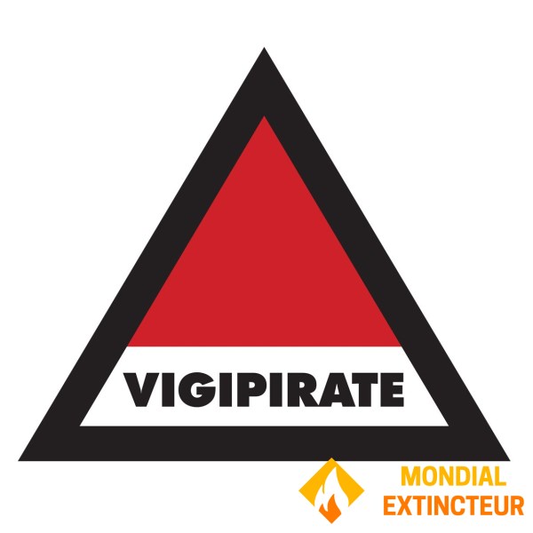 Vigipirate Plan klistermærke - Risiko for angreb - 33 CM X 33 CM